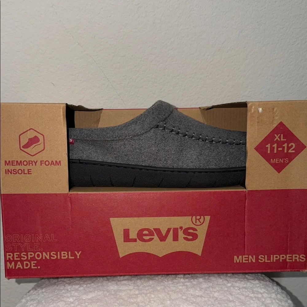 Levi's Charcoal Men's Slip-Ons